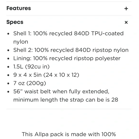 Cotopaxi Orange and Teal Hip Pack - Picture 6 of 6